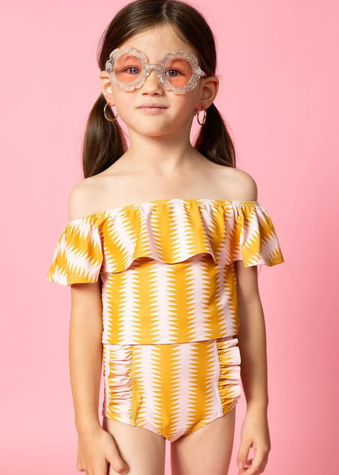 Kortni Jeane Vintage Triangles | Mini Down in Front Ruffle Bottoms VintageTriangles Fashion
