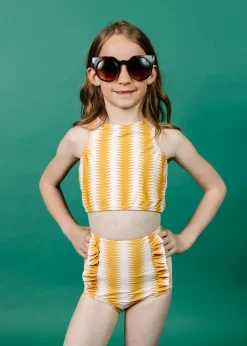 Kortni Jeane Vintage Triangles | Mini Down in Front Ruffle Bottoms VintageTriangles Fashion