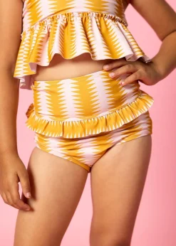 Kortni Jeane Vintage Triangles | Mini Mid-Ruffle Bottoms VintageTriangles Fashion