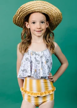 Kortni Jeane Vintage Triangles | Mini Mid-Ruffle Bottoms VintageTriangles Fashion