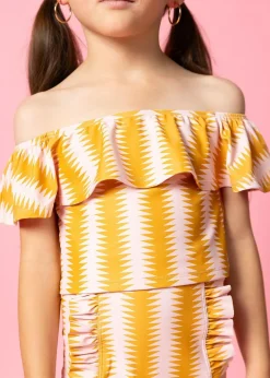 Kortni Jeane Vintage Triangles | Mini Ruffled Around Top VintageTriangles Hot