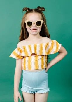 Kortni Jeane Vintage Triangles | Mini Ruffled Around Top VintageTriangles Hot