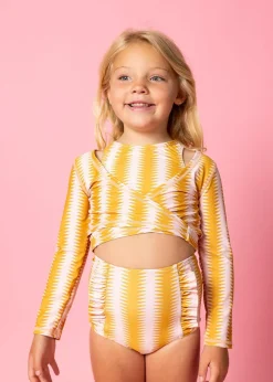 Kortni Jeane Vintage Triangles | Mini Wrap Top Rashguard VintageTriangles Clearance