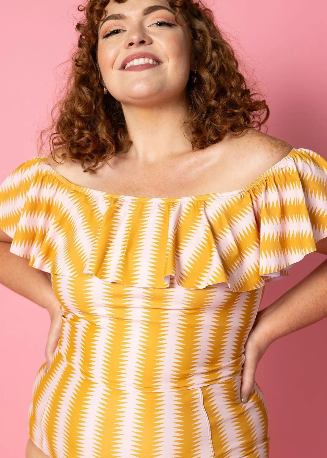 Kortni Jeane Vintage Triangles | Ruffled Around Top VintageTriangles New