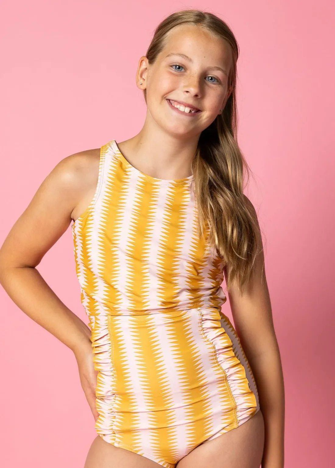 Kortni Jeane Vintage Triangles | Youth Racer Back Top VintageTriangles New