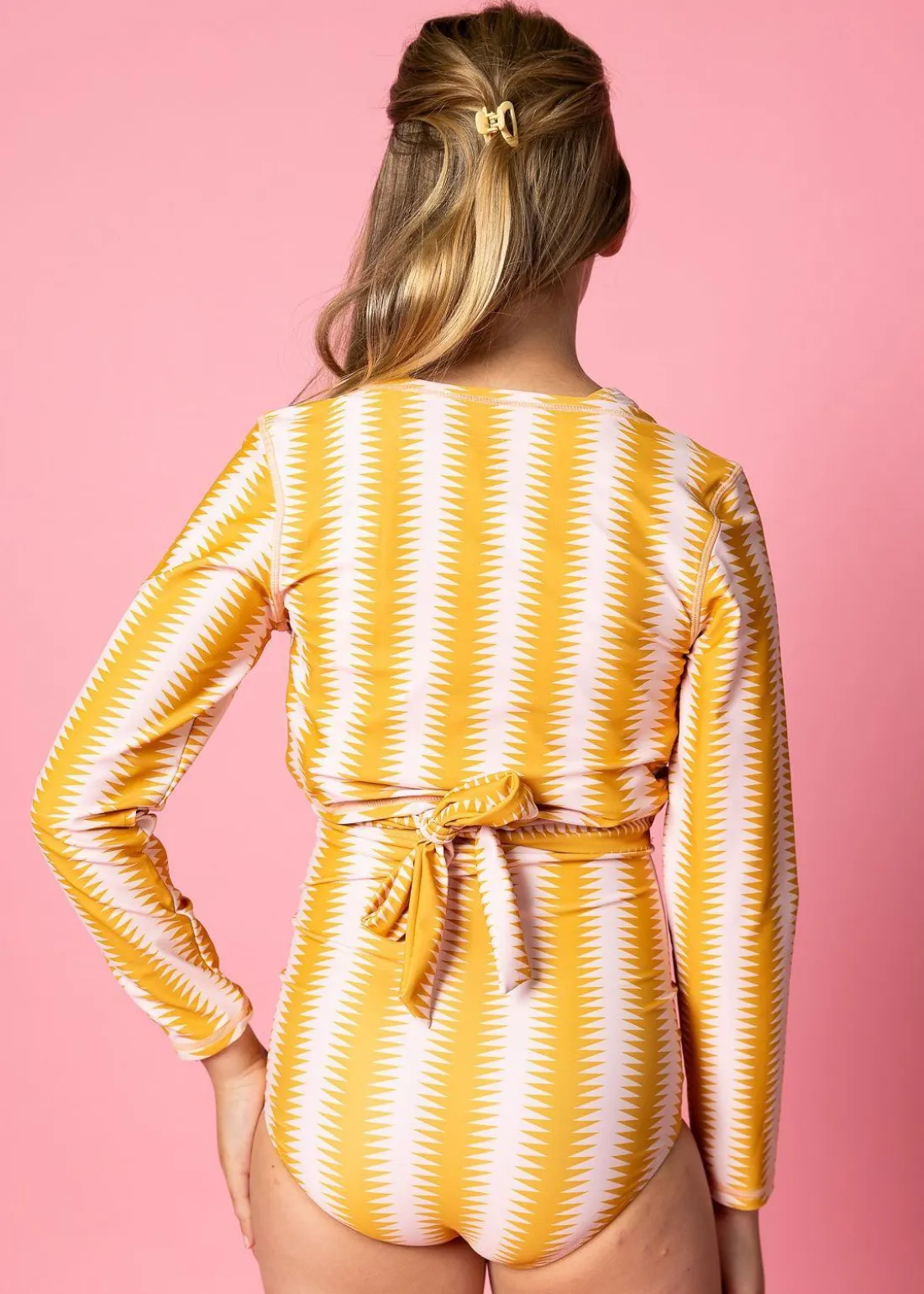 Kortni Jeane Vintage Triangles | Youth Wrap Top Rashguard VintageTriangles Discount