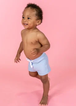 Kortni Jeane Waffled Barely Blue | Baby Euro Shorts WaffledBarelyBlue Sale