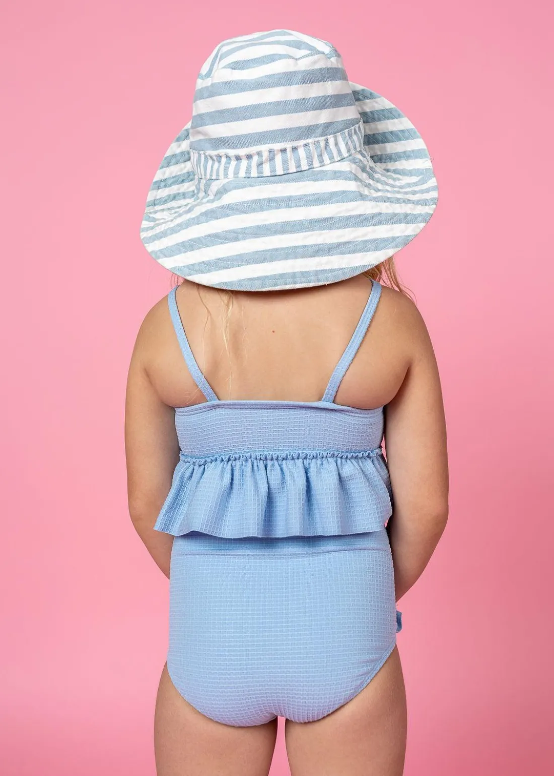 Kortni Jeane Waffled Barely Blue | Mini Down in Front Ruffle Bottoms WaffledBarelyBlue Fashion