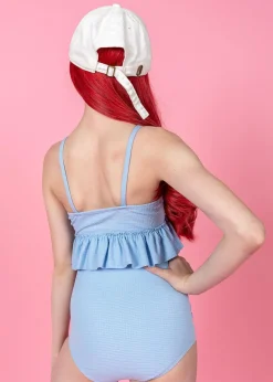 Kortni Jeane Waffled Barely Blue | Youth Down in Front Ruffle Bottoms WaffledBarelyBlue Clearance