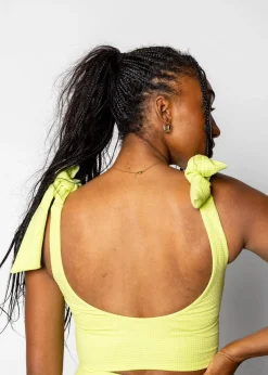 Kortni Jeane Waffled Glow Green | Knot Top WaffledGlowGreen Sale