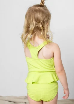 Kortni Jeane Waffled Glow Green | Mini Peplum Bottoms WaffledGlowGreen Outlet