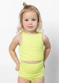 Kortni Jeane Waffled Glow Green | Mini High-Waisted Bottoms WaffledGlowGreen Best