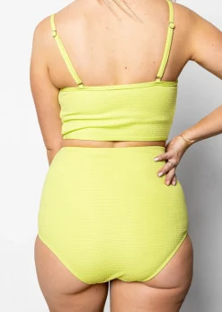 Kortni Jeane Waffled Glow Green | Tie-Up-Front Bottoms WaffledGlowGreen Discount