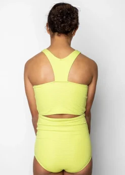 Kortni Jeane Waffled Glow Green | Youth Racer Back Top WaffledGlowGreen Best