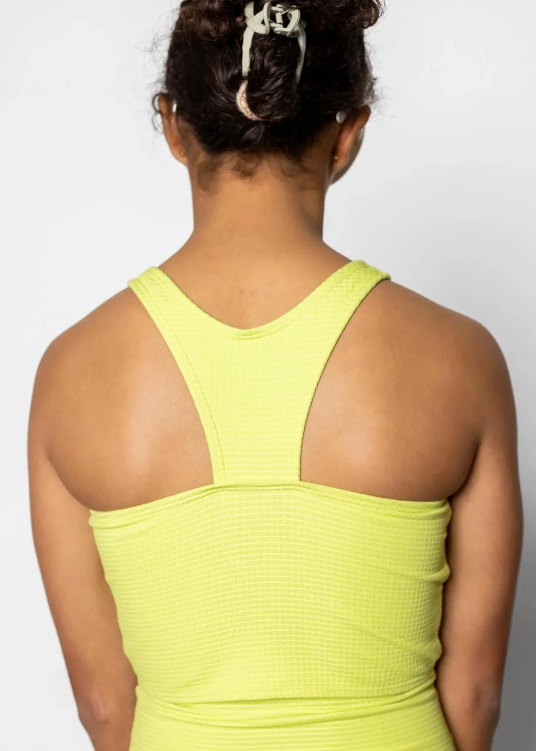 Kortni Jeane Waffled Glow Green | Youth Racer Back Top WaffledGlowGreen Best