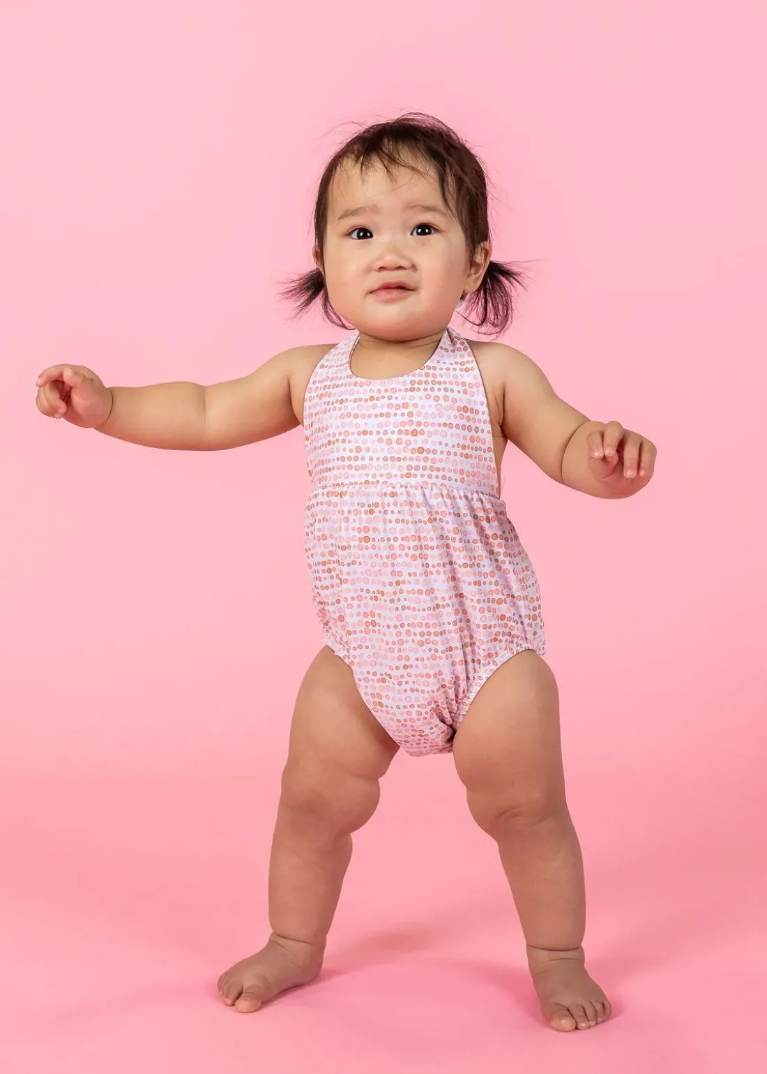 Kortni Jeane Watercolor Dots | Baby Romper One-Piece WatercolorDots Outlet