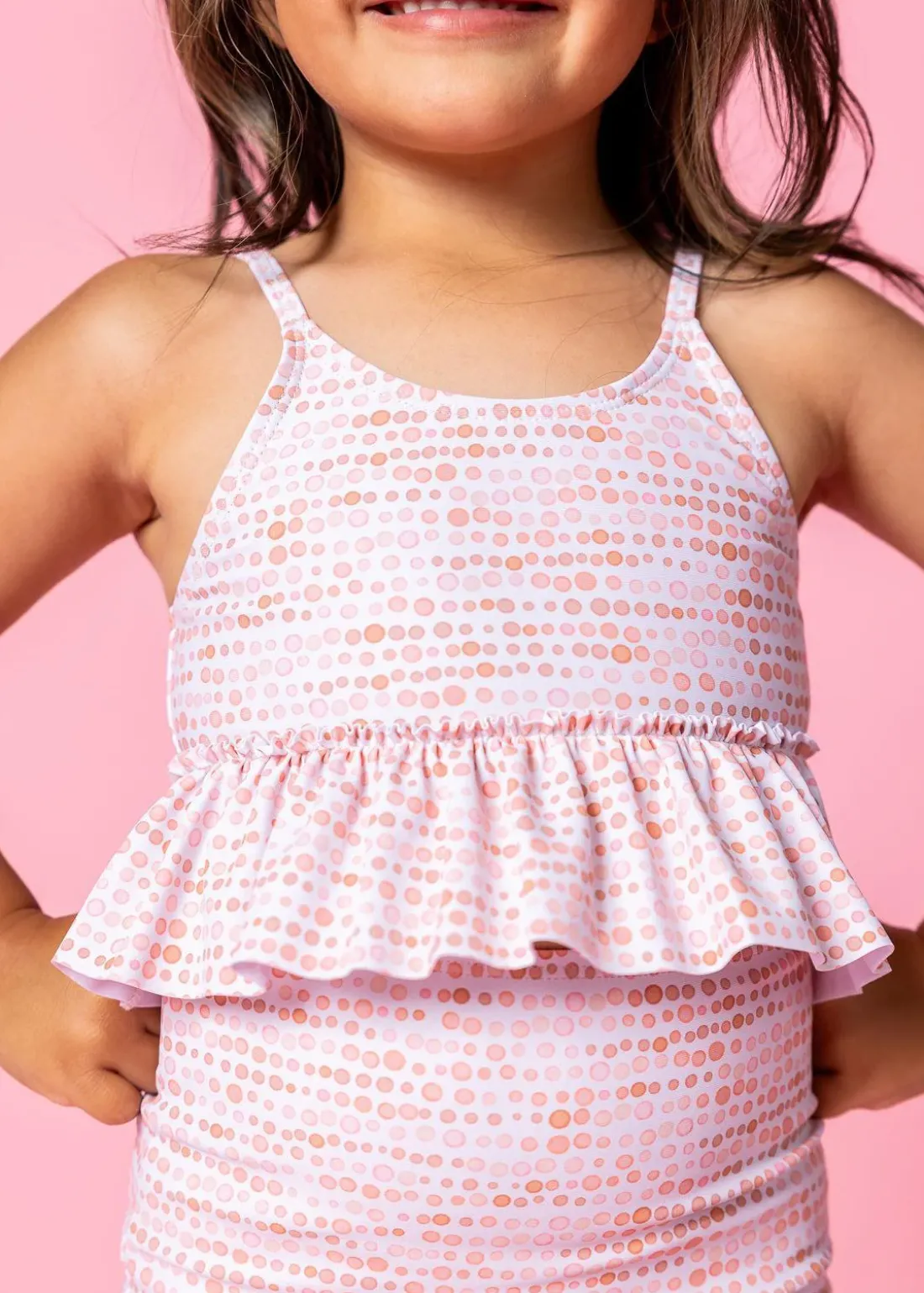 Kortni Jeane Watercolor Dots | Mini Peplum Top WatercolorDots New