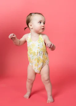 Kortni Jeane Yellow Meadow | Baby Romper One-Piece YellowMeadow Sale