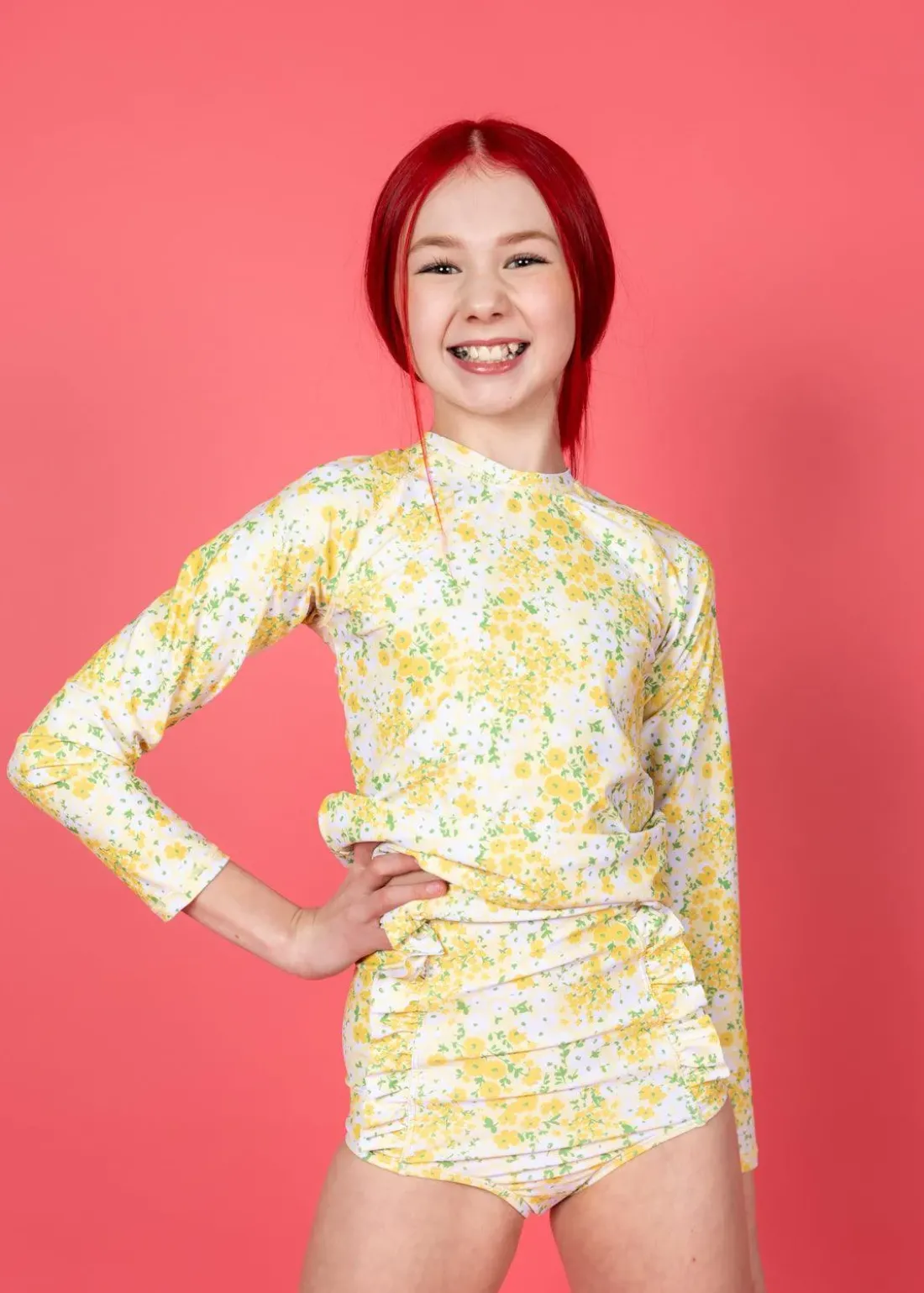 Kortni Jeane Yellow Meadow | Youth Rashguard Top (Unisex) YellowMeadow New